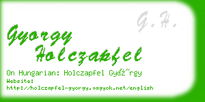 gyorgy holczapfel business card